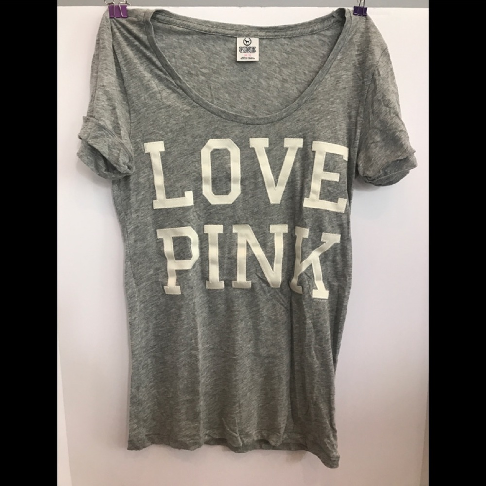 PINK grey &white t shirt